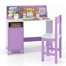 Home School Student Writing Desk Children Study Table-Purple
