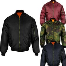 Mens New MA1 Air Force Army Pilot Biker Bomber Security Padded Doorman Jacket