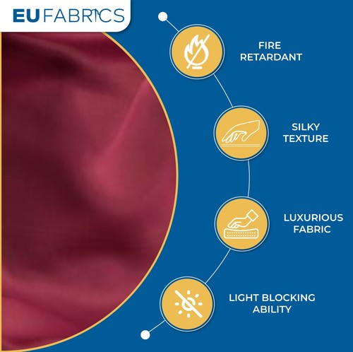 Claret blackout fabric venus - claret,