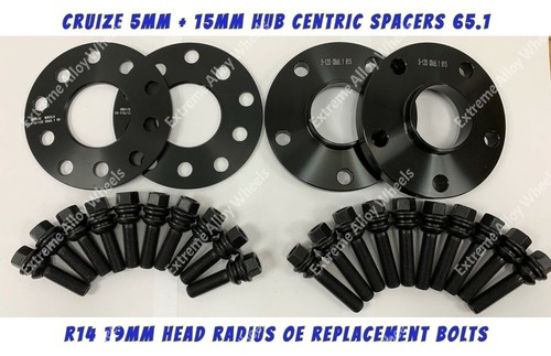 Alloy wheel spacers 5mm 15mm - alloy, +