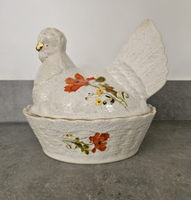 Rare Kernewek Cornwall Pottery Hen Storage For Eggs