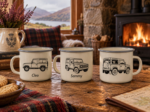 Enamel belly mug - mug,, 375ml