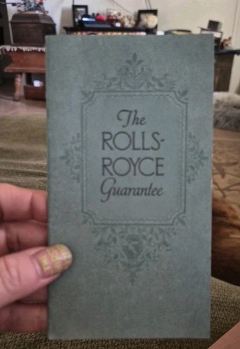 Rolls royce guarantee 1968 - guarantee,