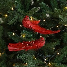 2x Glitter Artificial Feather