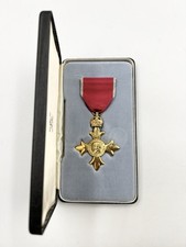 Genuine OBE Order Of The British Empire Officer Medal In Box With Card Mint