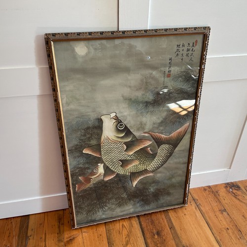 Koi carp painting framed - koi,