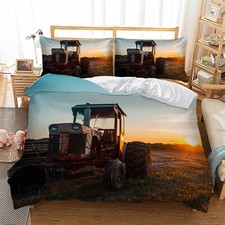 Tractor Duvet Cover Set Bedding Set with Pillowcases Single Double King Size UK