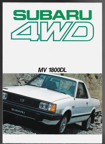 Subaru 1800 4wd - mv,