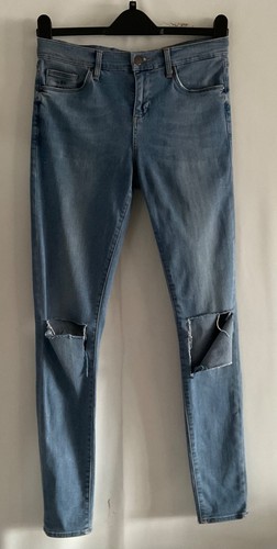 Topshop womens blue distressed
