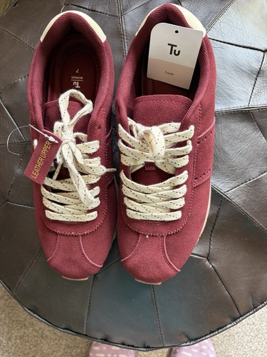Ladies suede trainers - suede, 7