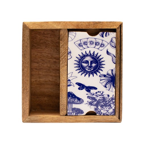Two section tarot card box - card,