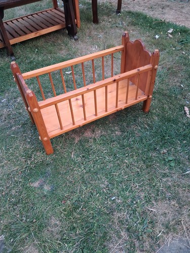 Dolls bed large vintage - dolls, bed,