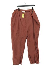 Ann Harvey Women's Suit Trousers UK 26 Brown Linen