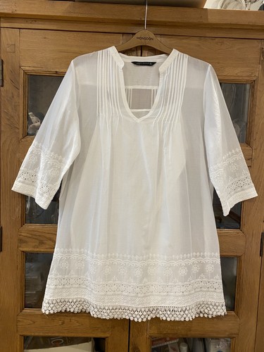 Zara white broiderie anglais - zara,
