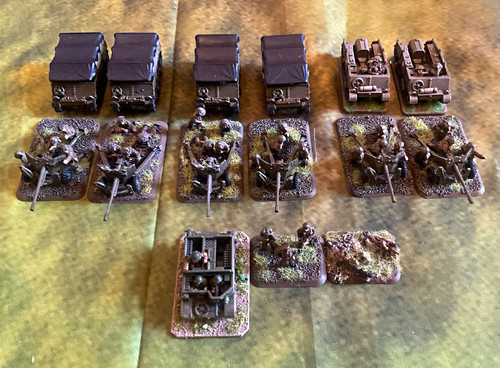 Painted 15mm ww2 flames - painted, war