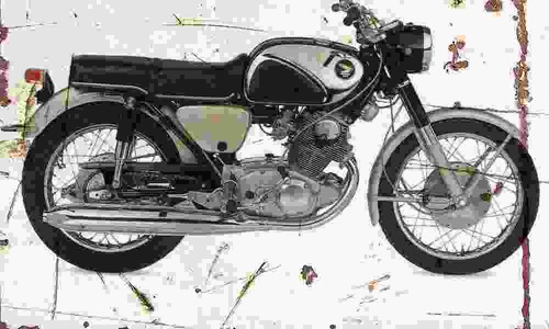 Honda cb77 1966 aged vintage - cb77,