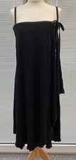 Baylis & Knight Black Wrap Over Corseted Drape Dress Size 8/10