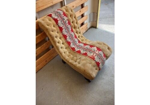 Victorian slipper chair - victorian,