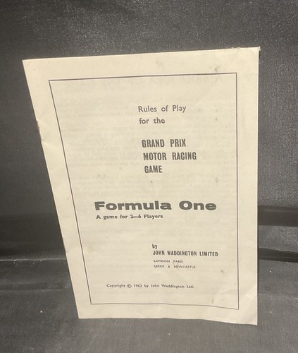 1962 formula one board - 1962,