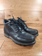 Rockport XCS Black Leather Waterproof Boots Hydro Shield Sz 12 Made In Portugal