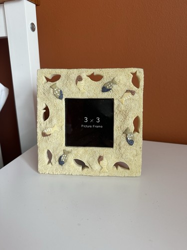 Nautical fish photo frame 3x3 - nautical,