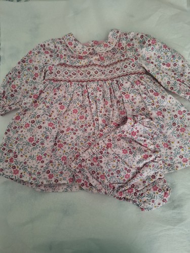 Little nutmeg girls smocked - nutmeg,