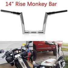 14" Rise 1.5" Fat Chrome Ape Hangers Handlebar For Harley Road Glide 2016-2023