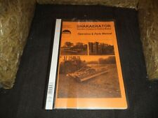 McCONNEL SHAKAERATOR OPERATORS AND PARTS MANUAL STANDARD FOLDING COMPACT MODELS