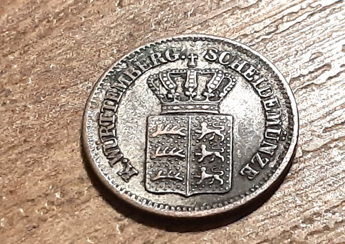 Old silver coin 1859 - silver,