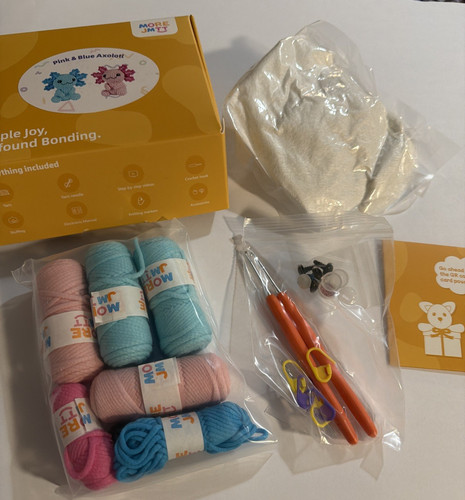 Pink blue axolotl diy - pink,