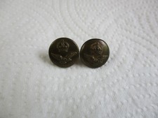 Pair of WW2 RAF:"ROYAL AIR FORCE BRASS CAP BUTTONS" (Small, 14mm, For Sidecap)