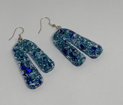 Hand made drop dangle resin - hand,