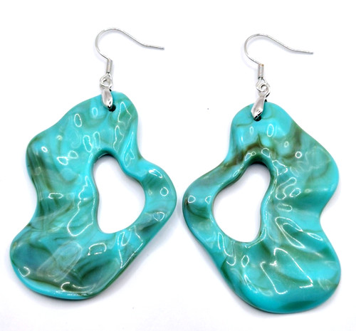 Large wavy irregular - large, turquoise