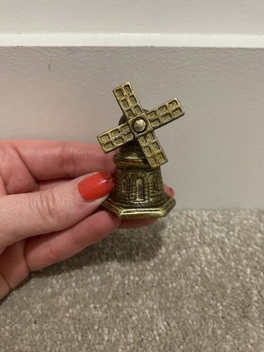 Vintage brass dutch windmill - brass,