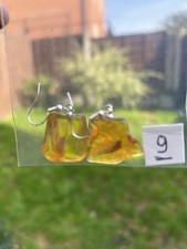 Earrings, 100% natural Amber