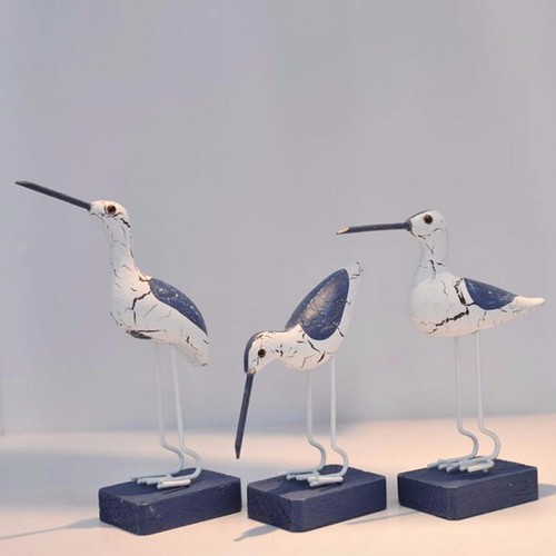 3pcs seagull wooden figurine - seagull,