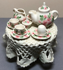 Isle of Wight Chessell Pottery - Porcelain Tea Set Mini Table - Very Rare 527grm