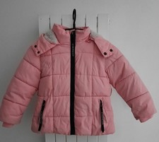 Authentic Moncler Girls Pink Puffer Coat with Fleece Lining – Age 2/3