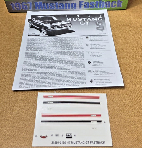 1967 mustang fastback decals - 1967,