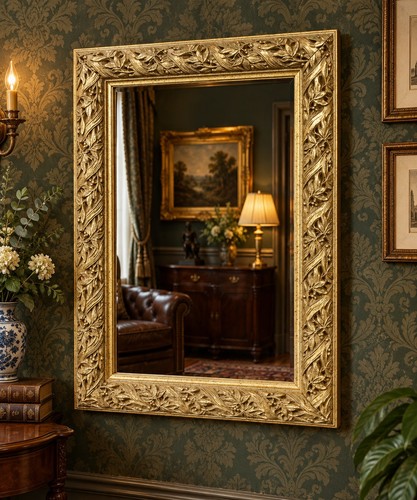 Harrods gold wall mirror - gold,
