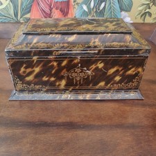 Antique early 20th century William Crawford and sons faux tortoise shell tin