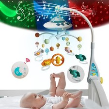 Kids Musical Crib Bed Bell Cot