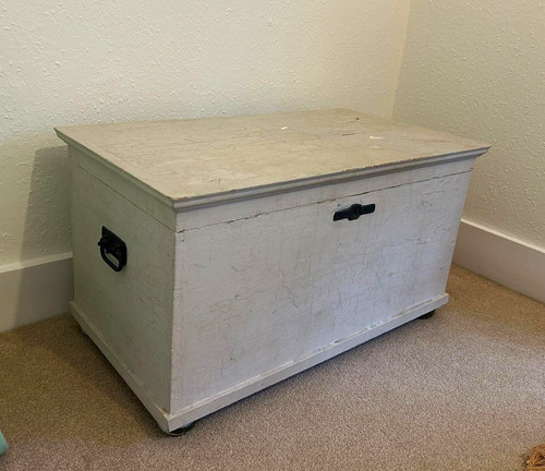 Large wooden blanket box - large,