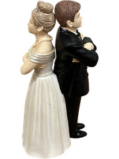 Quirky Bride Groom Wedding Cake Topper Unique Decoration