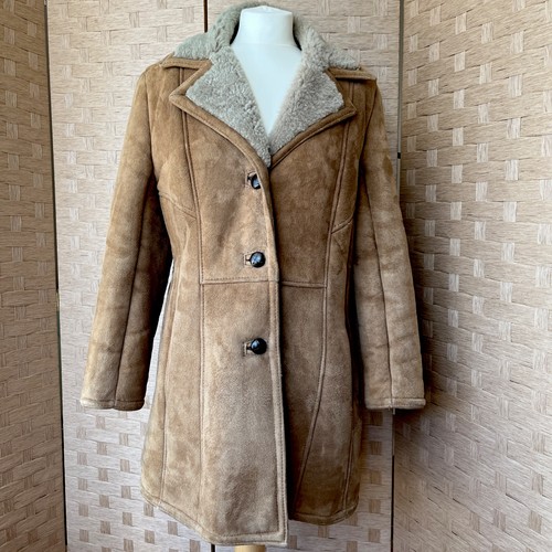 Sheepskin coat shearling - sheepskin, wool