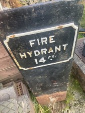 HEAVY DUTY VINTAGE CAST IRON FIRE HYDRANT DEPTH MARKER FOR WATER MAIN