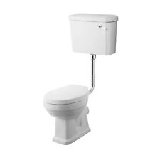 Traditional Carlton Low Level Toilet Pan with Cistern & Flush Pipe White Ceramic