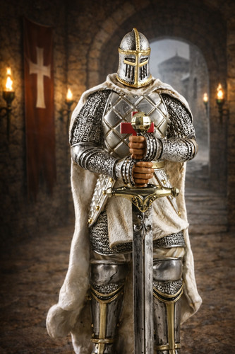 Crusader knight statue - knight, –