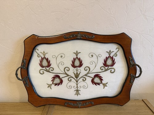 Vintage embroidered wooden - vintage,