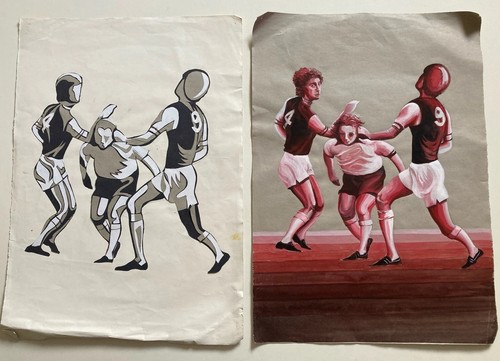 Vintage gouache watercolour - /,